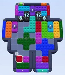Color Block Jam level: screenshot of the board