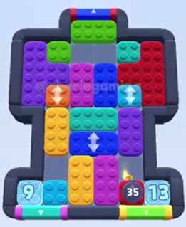 Color Block Jam level 418 / 812 / 1312: screenshot of the board