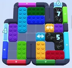 Color Block Jam level: screenshot of the board