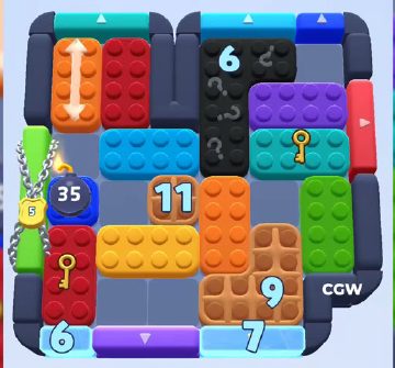 Color Block Jam level 923 / 1823: screenshot of the board