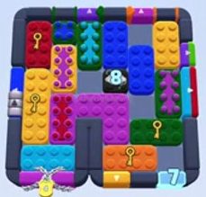 Color Block Jam level 1222: screenshot of the board