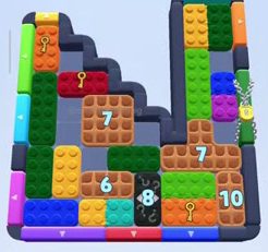 Color Block Jam level 1061 / 1961: screenshot of the board