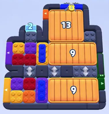 Color Block Jam level 1621 / 1628 / 1630 / 1680 / 2612: screenshot of the board