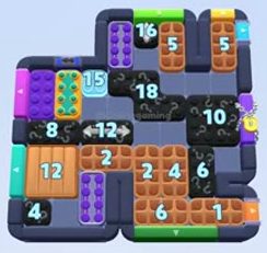 Color Block Jam level 1539 / 2449: screenshot of the board