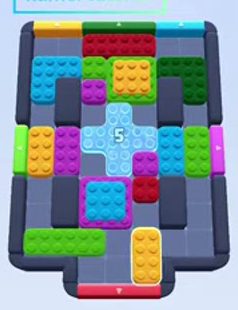 Color Block Jam level 39: screenshot of the board
