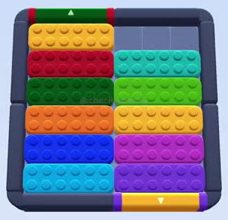 Color Block Jam level: screenshot of the board