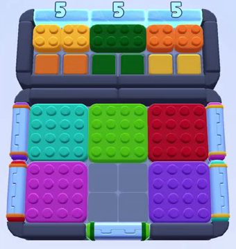 Color Block Jam level 1495 / 1498: screenshot of the board