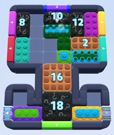 Color Block Jam level: screenshot of the board