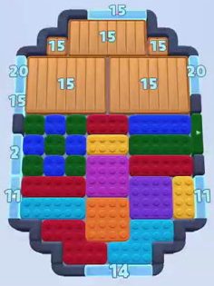 Color Block Jam level 163: screenshot of the board