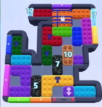 Color Block Jam level 1197 / 1196 / 2099: screenshot of the board