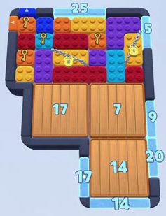 Color Block Jam level: screenshot of the board