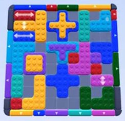 Color Block Jam level 18 / 16: screenshot of the board