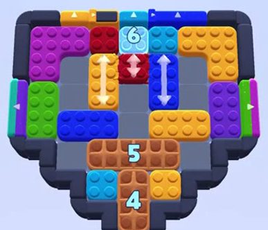 Color Block Jam level 1321 / 1328 / 1318 / 1326 / 2233: screenshot of the board