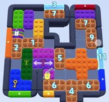 Color Block Jam level 1649 / 2560: screenshot of the board