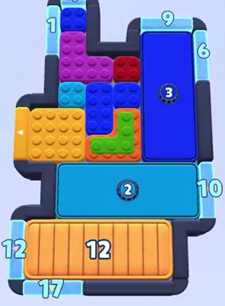 Color Block Jam level 1624 / 1694 / 2626: screenshot of the board