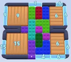 Color Block Jam level 234: screenshot of the board