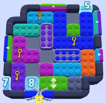 Color Block Jam level 1200 / 1198 / 1199: screenshot of the board