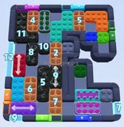 Color Block Jam level 1432 / 1439 / 2341: screenshot of the board