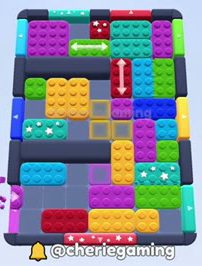 Color Block Jam level 524: screenshot of the board