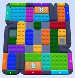Color Block Jam level 1354 / 1350 / 1353: screenshot of the board