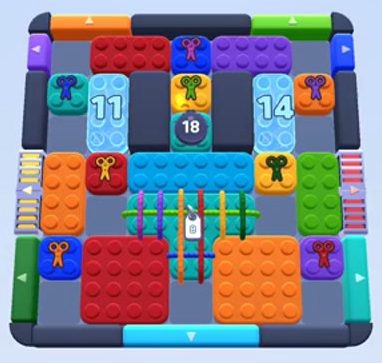 Color Block Jam level 90 / 478 / 878 / 1484: screenshot of the board