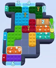 Color Block Jam level 1349 / 1342 / 1345: screenshot of the board