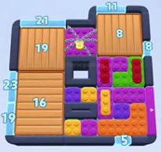 Color Block Jam level 1623 / 1625 / 1682 / 2614: screenshot of the board