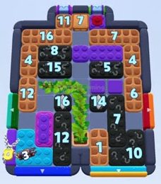 Color Block Jam level: screenshot of the board
