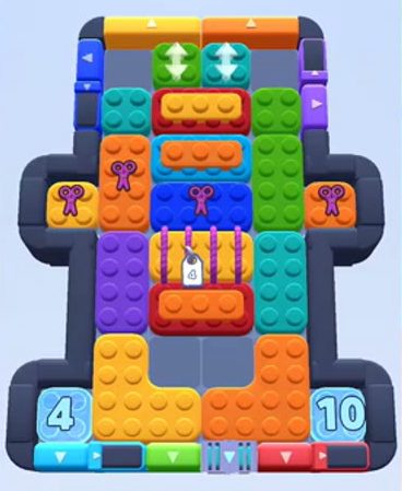 Color Block Jam level 636 / 1558 / 1695: screenshot of the board