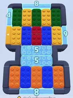 Color Block Jam level 16: screenshot of the board