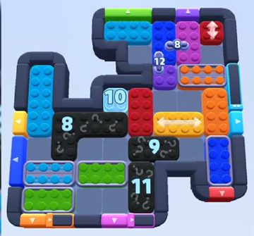 Color Block Jam level 854 / 1750: screenshot of the board
