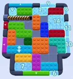 Color Block Jam level 1390 / 1391 / 1394: screenshot of the board