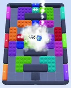 Color Block Jam level 75: screenshot of the board