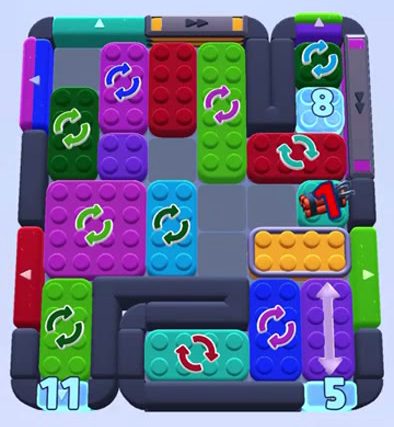 Color Block Jam level 1262 / 1257 / 1260: screenshot of the board