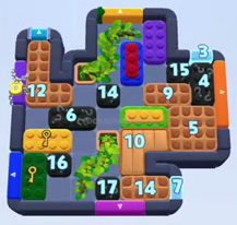 Color Block Jam level 1601 / 2512: screenshot of the board