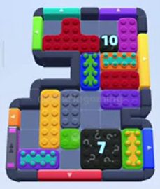Color Block Jam level 1087 / 1974: screenshot of the board