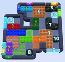 Color Block Jam level 1482 / 2392: screenshot of the board