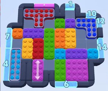Color Block Jam level 830 / 1729: screenshot of the board