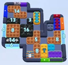 Color Block Jam level 1560 / 2471: screenshot of the board