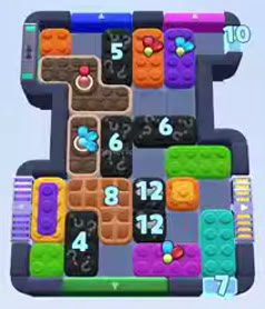 Color Block Jam level 1237 / 1235 / 2108: screenshot of the board