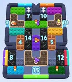 Color Block Jam level 1240 / 2143: screenshot of the board