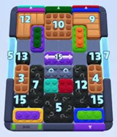 Color Block Jam level 1551 / 2462: screenshot of the board