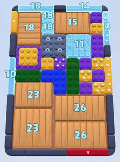 Color Block Jam level 132: screenshot of the board