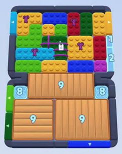 Color Block Jam level: screenshot of the board