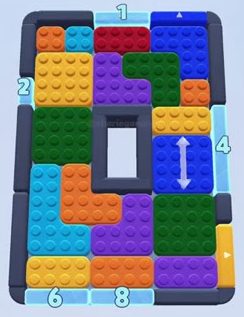 Color Block Jam level: screenshot of the board