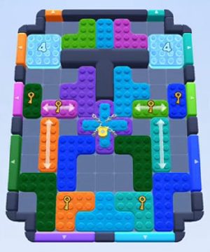 Color Block Jam level 124 / 962 / 1579: screenshot of the board