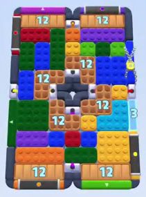 Color Block Jam level 1676 / 1683 / 2673: screenshot of the board