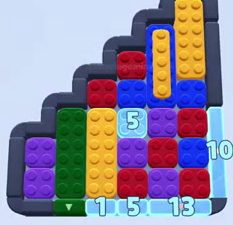 Color Block Jam level 18: screenshot of the board
