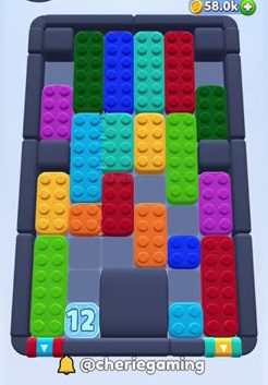 Color Block Jam level 1672 / 2662: screenshot of the board