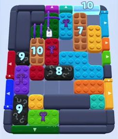 Color Block Jam level: screenshot of the board